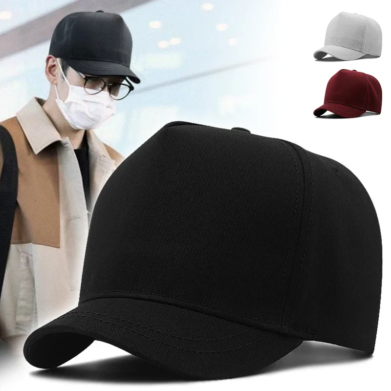 Dad Hat Cotton - Verstelbare extra grote baseballpetten met korte