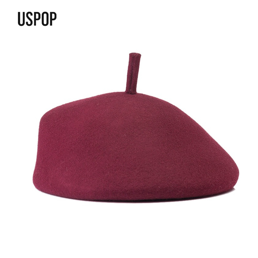 Beret French Wool - USPOP damesmuts van fijn viltwol, gestructureerde