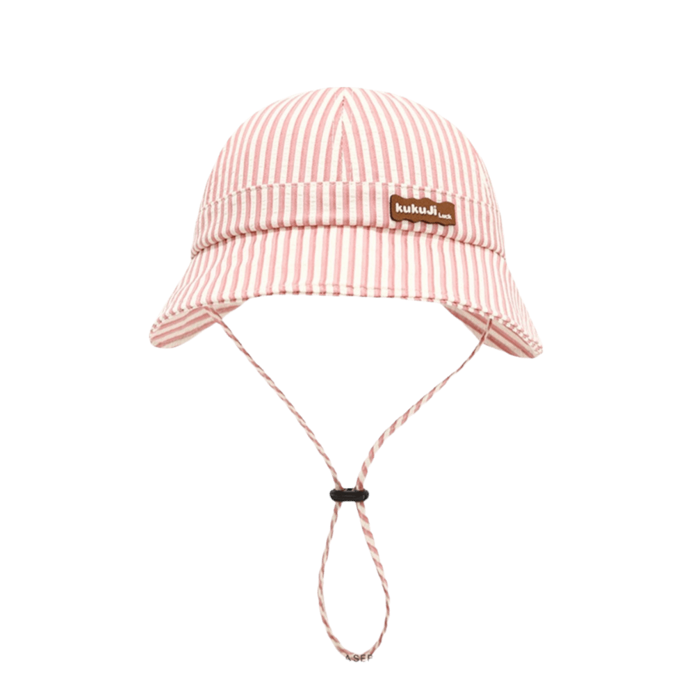 Bucket Hat Cotton - Nieuwe gestreepte baby bucket hat, verstelbaar,