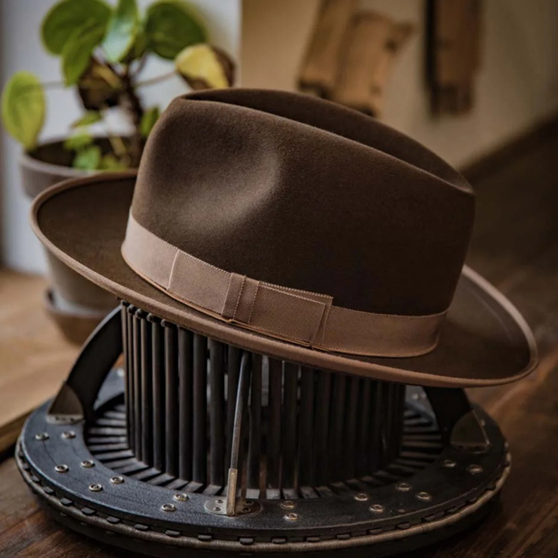 Fedora Hat Wool - Zachte Fedora Hoed Strik Elegante Dame